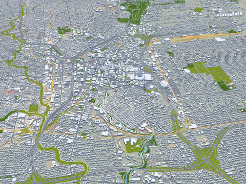 San antonio city texas 80km 3D-Modell