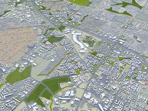 San antonio city texas 80km 3D-Modell