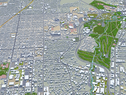 San antonio city texas 80km 3D-Modell