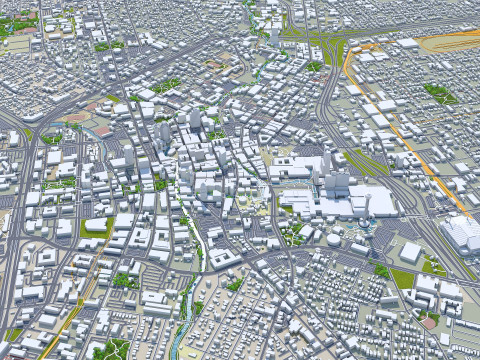 San antonio city texas 80km 3D-Modell