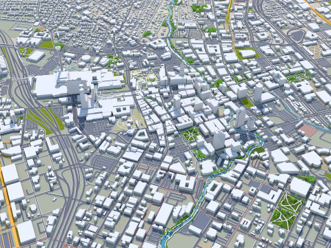 San antonio city texas 80km 3D-Modell