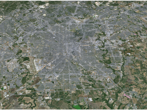 San antonio city texas 80km 3D-Modell