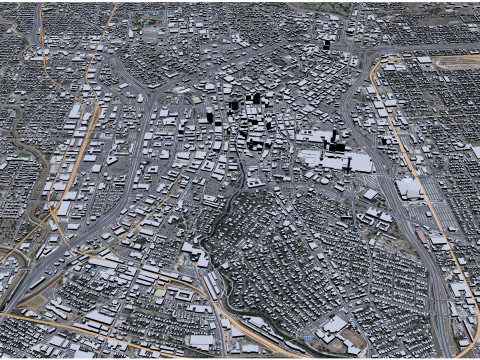 San antonio city texas 80km 3D-Modell