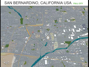 cidade de san bernardino calif&oacute;rnia eua 40km Modelo 3D