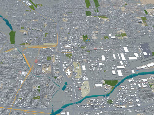 san bernardino city california usa 40km 3D-Modell
