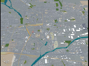 san bernardino city california usa 40km 3D-Modell