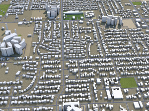 san bernardino city california usa 40km 3D-Modell