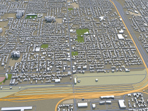 san bernardino city california usa 40km 3D-Modell