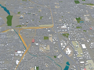 san bernardino city california usa 40km 3D-Modell