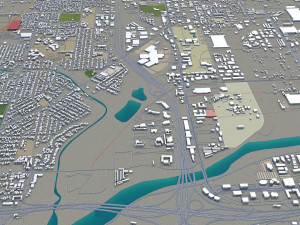 san bernardino city california usa 40km 3D-Modell