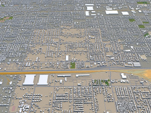 san bernardino city california usa 40km 3D-Modell