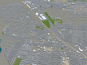 san bernardino city california usa 40km 3D-Modell