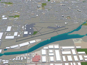 san bernardino city california usa 40km 3D-Modell