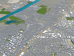 san bernardino city california usa 40km 3D-Modell