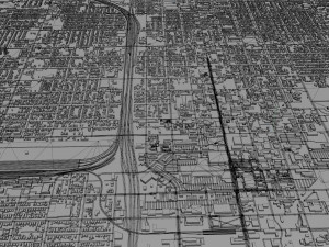 san bernardino city california usa 40km 3D-Modell