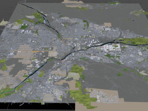 san bernardino city california usa 40km 3D-Modell