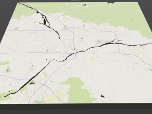 san bernardino city california usa 40km 3D-Modell