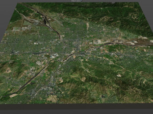 san bernardino city california usa 40km 3D-Modell