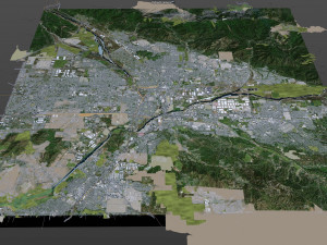 san bernardino city california usa 40km 3D-Modell