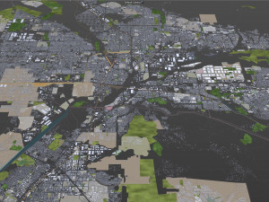 san bernardino city california usa 40km 3D-Modell