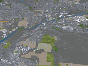 san bernardino city california usa 40km 3D-Modell