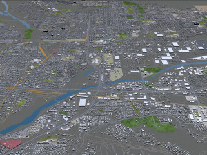 san bernardino city california usa 40km 3D-Modell