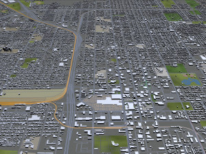 san bernardino city california usa 40km 3D-Modell