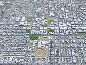 Santa ana city california usa 20km 3D Model