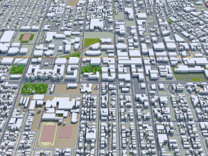 Santa ana city california usa 20km Modèle 3D