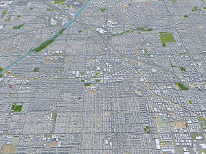 Santa ana city california usa 20km Modèle 3D