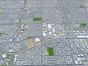 Santa ana city california usa 20km Modèle 3D