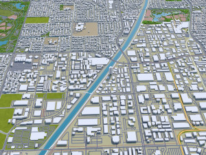 Santa ana city california usa 20km Modèle 3D