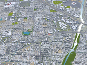 Santa ana city california usa 20km Modèle 3D