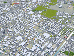 Santa ana city california usa 20km Modèle 3D