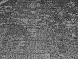 Santa ana city california usa 20km Modèle 3D