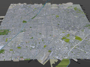 Santa ana city california usa 20km Modèle 3D
