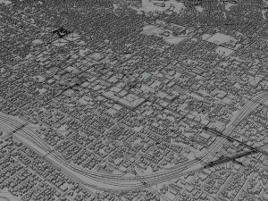 Santa barbara city california usa 40km Modello 3D