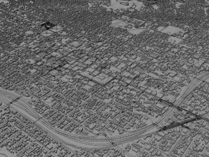 Santa barbara city california usa 40km 3D Model