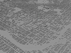 Santa barbara city california usa 40km Modello 3D