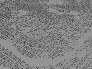 Santa barbara city california usa 40km 3D Model