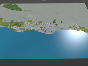 Santa barbara city california usa 40km Modello 3D