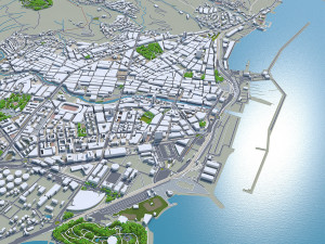 Santa cruz de tenerife city spain 30km 3D Model