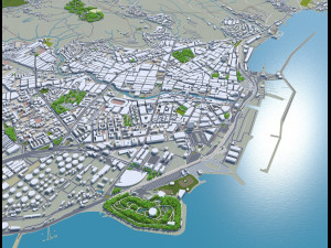Santa cruz de tenerife city spain 30km Modelo 3D