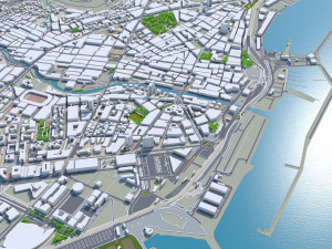 Santa cruz de tenerife city spain 30km Modelo 3D