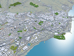 Santa cruz de tenerife city spain 30km Modelo 3D