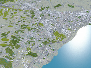 Santa cruz de tenerife city spain 30km Modelo 3D