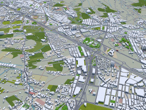Santa cruz de tenerife city spain 30km Modelo 3D