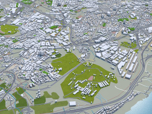 Santa cruz de tenerife city spain 30km Modelo 3D