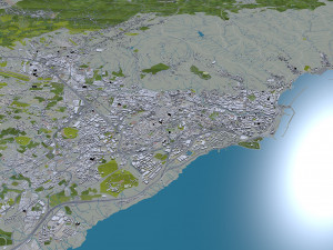 Santa cruz de tenerife city spain 30km Modelo 3D