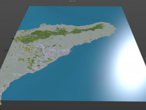 Santa cruz de tenerife city spain 30km Modelo 3D